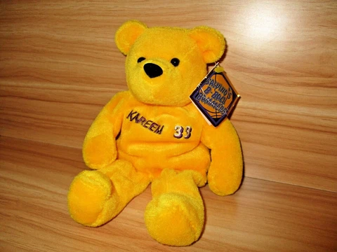 Kareem Abdul-Jabbar #33 Los Angeles Lakers Team Stuffed Animal Plush w/ Tag LA Cover