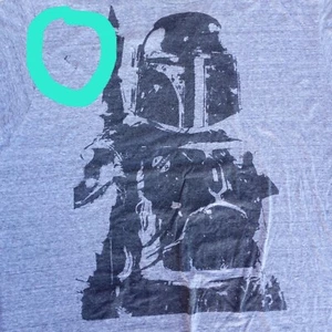 Boba Fett Star Wars Men's Size 2X Short Sleeve T Shirt Gray Mad Engine Has Hole - Picture 1 of 11