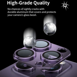 Pour Iphone 14 Plus/14 Pro Max Protecteur D'objectif D'appareil Photo En ~ - Photo 1/14