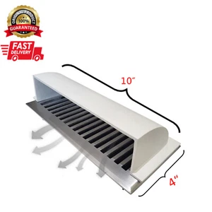 Deflector/desviador de aire de ventilación de piso 4""x10"" - diseño de cúpula aluminio fundido blanco - Imagen 1 de 15