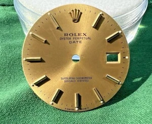 Genuine Rolex Oyster Date Gold Dial for 34mm Watch Quick-Set 15000 series OC#344 - Picture 1 of 3