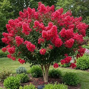Crape Myrtle Tree Live Red Rocket Fast Growing Flowering 1 Gal Pot 1-2 Feet Tall - Picture 1 of 3