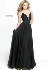 Sherri Hill Long Prom/Formal/Pageant Black Beaded Dress Size 10 Style 51009