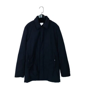 REISS Navy Blue Double Full Zip Water Resistant Collared Moggio Coat - Size M - Picture 1 of 13