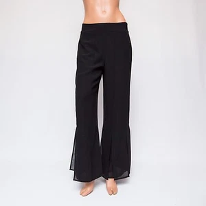 Pantalones de noche JS Boutique negros de pierna dividida 6x29 $175 - Imagen 1 de 5