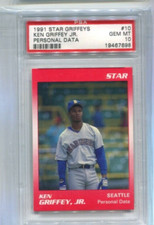 1991 Star Griffey's - KEN GRIFFEY JR - Personal Data #10 MARINERS PSA 10 Pop 18