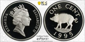 1995 1C PCGS PR70DCAM Bermuda - Picture 1 of 5