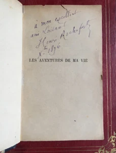 ROCHEFORT - LES AVENTURES DE MA VIE - ENVOI À LAISANT - 5 VOL. - P. DUPONT 1896 - Foto 1 di 12