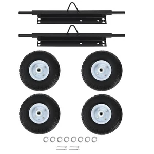 Durable Black Wheel Kit Steel Axles Hardware fit for Honda Generator EU3000is - Picture 1 of 12