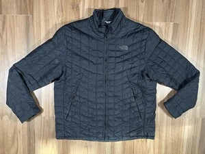 The North Face ThermoBall Jacket Men XL Black Trekker Full Zip Quilted Puffer - Picture 1 of 8