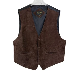 Scully BOAR SUEDE Western Vest XXL Oklahoma COWBOY RANCH SNAP MEN ESPRESSO - Picture 1 of 8