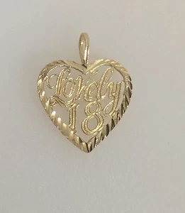 14k Gold Herz Anhänger "Schöne 18" - Bild 1 von 4