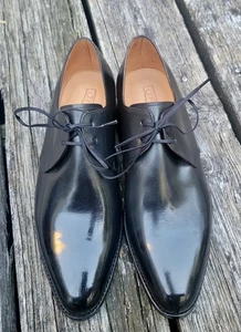 J Fitzpatrick Footwear MTO FREMONT Black Leather Derby sz 9 US/ 8 UK NWOB - Picture 1 of 7