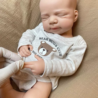 18.31'' Full Silicone Reborn Baby Boy Look Real Silicone Doll Cute Infant - Image 1 of 4