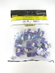 Hubbell HXJ6P24 XCelerator Universal Cableado Cat6 Jack, Paquete de 24, Púrpura ~STSI - Imagen 1 de 3