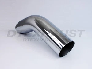 CM-507099 DIESEL EXHAUST CHROME TURNDOWN ELBOW TIP 5" INLET 7" OUTLET 23" LONG - Picture 1 of 2