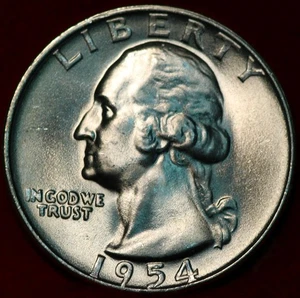 Uncirculated 1954-D Denver Mint Silver Washington Quarter - Picture 1 of 2