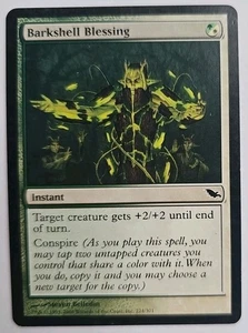 MTG Magic The Gathering Card Barkshell Blessing Instant Green White Shadowmoor - Picture 1 of 2