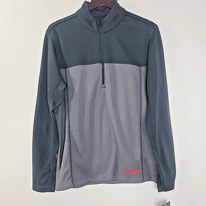 Spyder Herren Medium 1/4 Reißverschluss Pullover grau weich Fleece gefüttert Oberteil neu mit Etikett UVP $ 49 - Bild 1 von 9