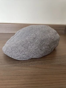 Gorra plana Hawkins BNWT para hombre tweed espiga talla 59 cm - Imagen 1 de 5