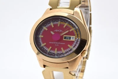 Duty-Free US【UNUSED】Seiko Alba AKA V743-5A10 Red Vintage Quartz Mens Watch JAPAN - Image 1 of 4