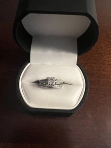 Kay Jewelers 10k White Gold Diamond Wedding Set - Picture 1 of 5