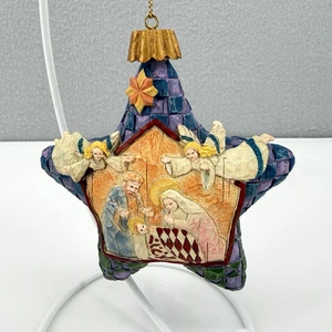 Enesco Jim Shore Heartwood Creek Nativity Star Ornament Holy Family Folk Art - Picture 1 of 11