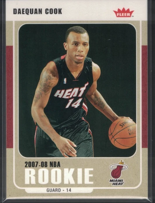 Fleer Daequan Cook RC #207 2007-08 Miami Heat Foto 1 de 1