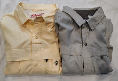 Lot of 2 Vented Outdoor Large Men's Shirts - REI and Coleman - Image 1 of 4