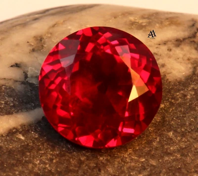 Exclusive 21.00 Ct Certified Natural Burma Red Ruby Round Cut Loose Gemstone - Image 1 of 4