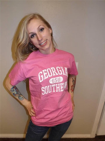 NEW Georgia Southern Eagles Womens sizes Small-Medium S-M Pink T-Shirt Cover