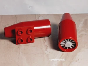 New LEGO Jet Engine Set Lot of 2 Dark Red Inverted 2x2 Plate New Gray Fan Blade - Picture 1 of 1