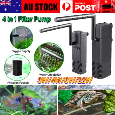 300-1000L/H Aquarium Fish Tank Filter Internal Submersible Pond Aqua Water Pump - image 1 of 4