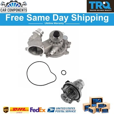 Bomba de água e conjunto de termostato do motor TRQ para 2003-06 BMW 545i 645Ci 745i - Imagem 1 de 4