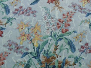 BTY SCALAMANDRE BOUQUET MARLYN PARK FH- MULTI/BLUE LINEN MSRP$188/Y - Picture 1 of 7