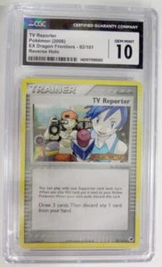 Pokemon EX Dragon Frontiers TV Reporter Holographic 82/101 CGC 10 Graded Card! - Picture 1 of 9