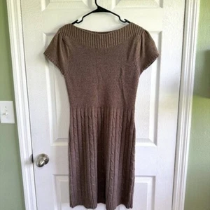 Signature by Sangria Brown Short Sleeve Knit Sweater Women's Dress Size XL - Picture 1 of 12