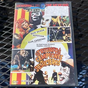 El Triunfo de los Campeones Justicieros DVD Rafael Lanuza (DIR) 1973 Luchadores - Picture 1 of 2