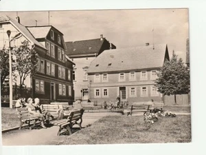 GESCHWENDA..., Lindenplatz con area verde, panchine, persone... s/w cartolina - Foto 1 di 2