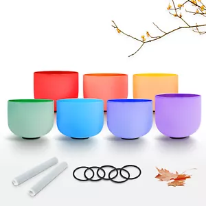 10inch color painted crystal singing bowl set, All notes and Chakra include  - Picture 1 of 4