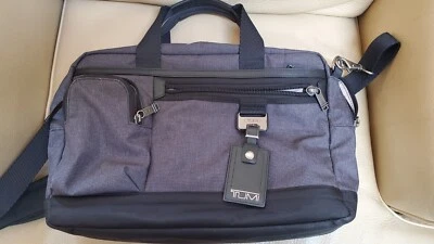 TUMI Gray CARR COMMUTER EXPANDABLE TOP ZIP Briefcase Business Shoulder Bag - Image 1 of 4