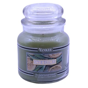 Yankee Full/Unburned Candle Sage & Citrus Medium Jar 14.5oz - Picture 1 of 14