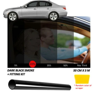 Anti UV Universal 20% Window Tint Film Roll Car VLT Home 50cm X 3m Tinting tools - Picture 1 of 11
