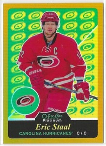 2015-16 O-Pee-Chee Platinum Retro Rainbow Gold #R29 Eric Staal 049/149 Hurricane