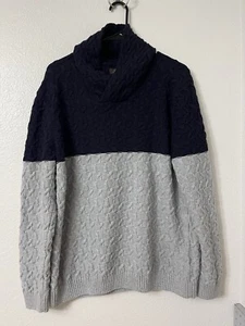 Tasso Elba Mens Cable Knit Sweater XXL Blue /Gray. - Picture 1 of 11