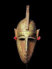 Maschera d'arte tribale africana in legno intagliato a mano vintage Marka...