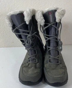 Columbia BL1581-051 Ice Maiden II Gray Lace-Up Leather Snow Boots Women's US 9.0 - Picture 1 of 24