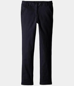 $198 Nautica Kids Girls Blue Stretch Straight Leg Slim Fit Twill Skinny Pants 14 - Picture 1 of 2