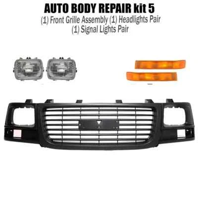 Conjunto de parrilla delantera y kit de faros para GMC Savana 1500 2500 3500 2003-2023 Foto 1 de 4