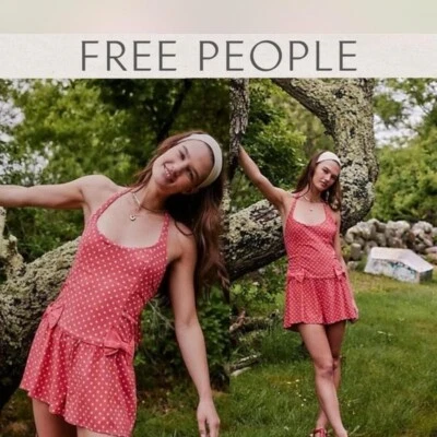 Mameluco Free People High Strung mameluco a lunares con detalles de lazo Talla: XL Foto 1 de 4